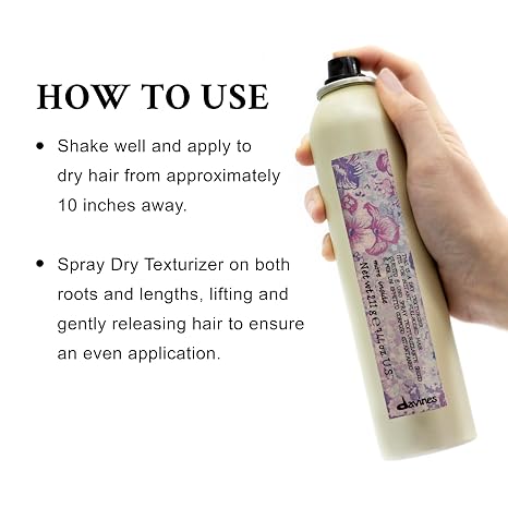 Davines This Is A Dry Texturizer, Medium Hold Instant Volume & Texture - Piecey Texture Spray without Weighing Down - Refreshing & Reworkable, 7.44 Oz