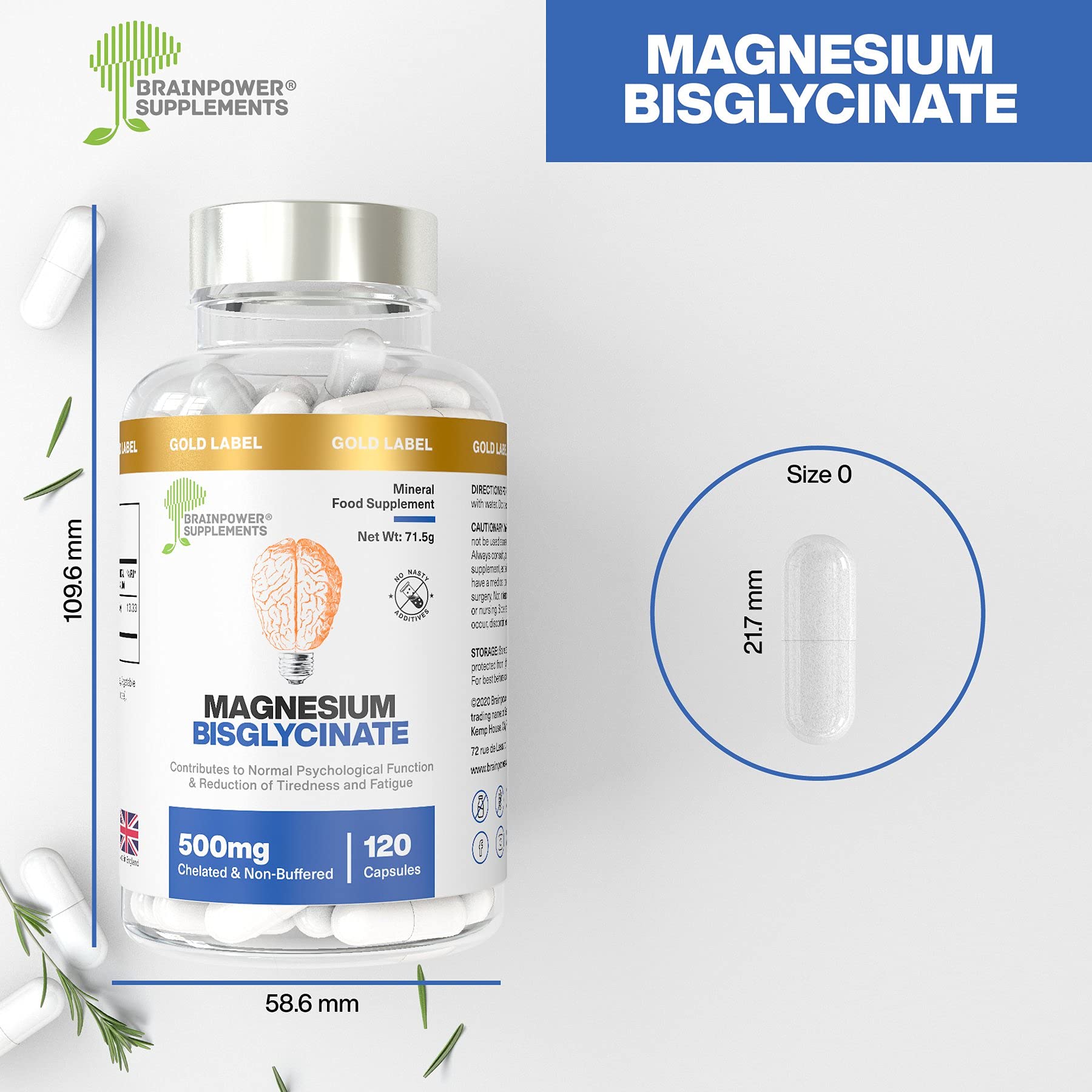 Buy Magnesium Glycinate 1000mg Glycinate Providing 100mg Elemental