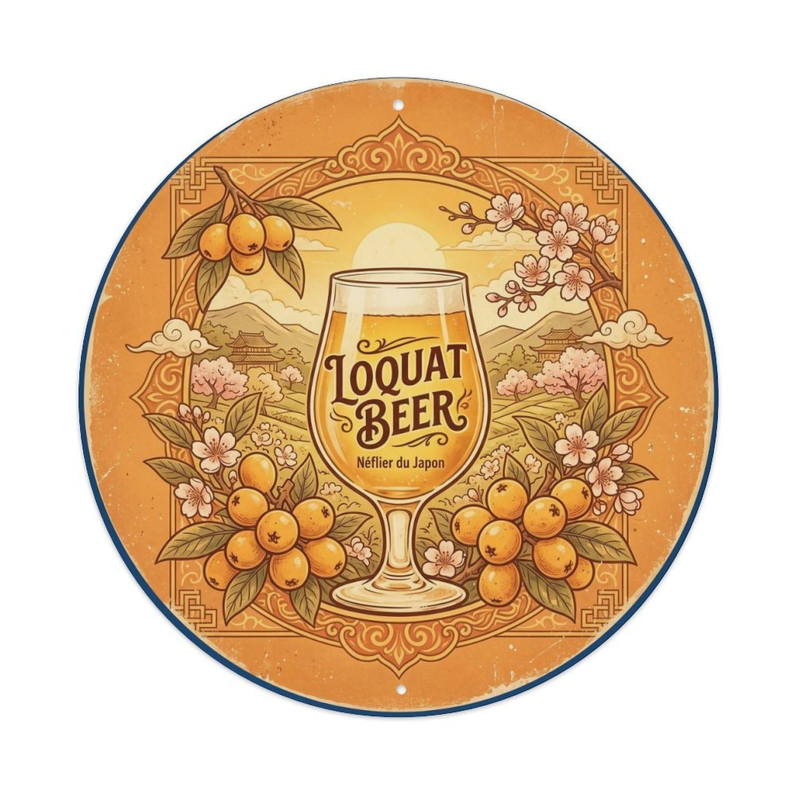 Loquat Beer Brewery Culture Heritage Farmhouse Brew Metal Tin Sign