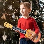 YOLOPLUS+ 17 Inch Toddler Ukulele Guitar Toy 4 Strings Mini Guitar for Kids - Children Musical Instruments Educational Learning Toy (Orange)