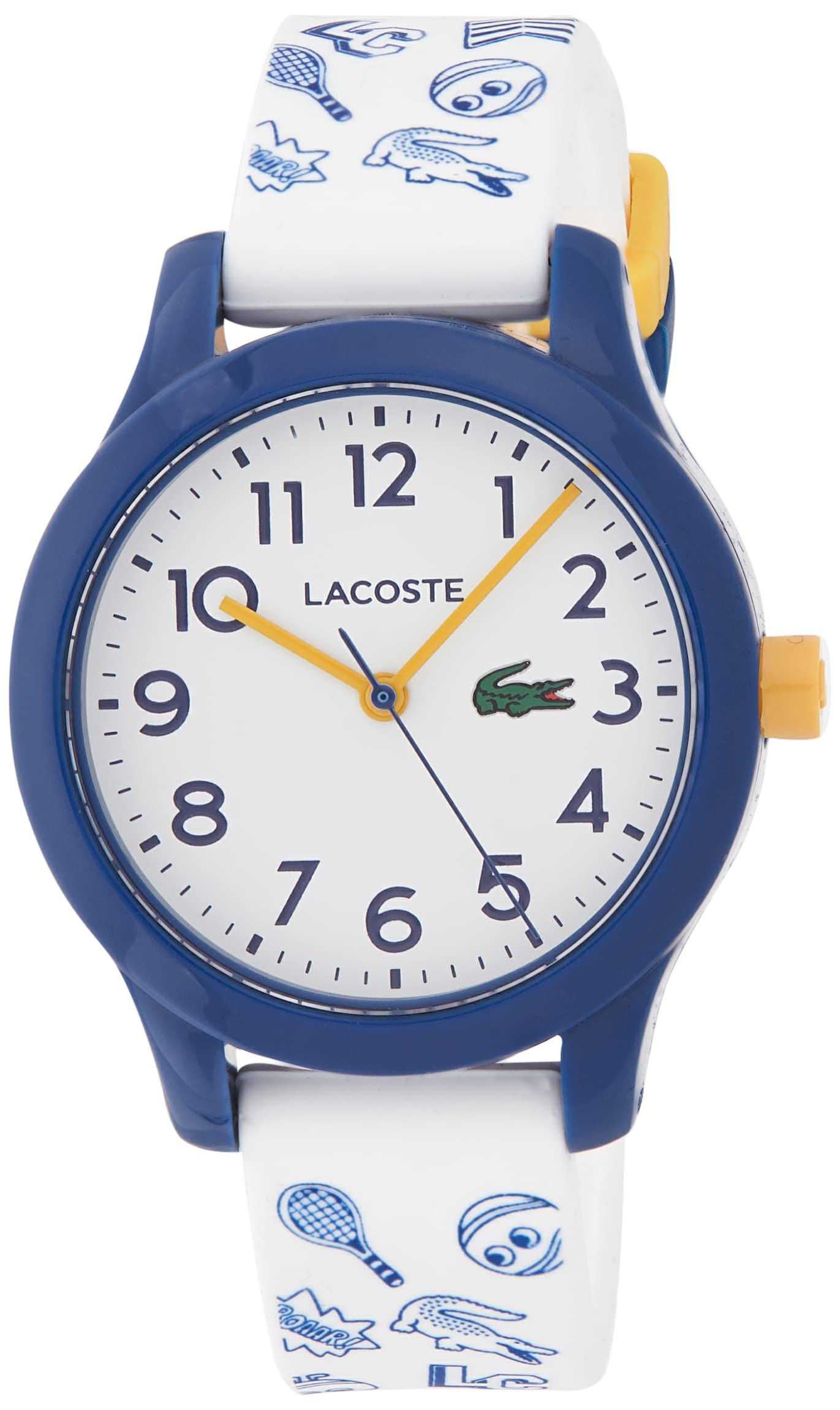 Lacoste Kids's White Dial White & Blue Silicone Watch - 2030011