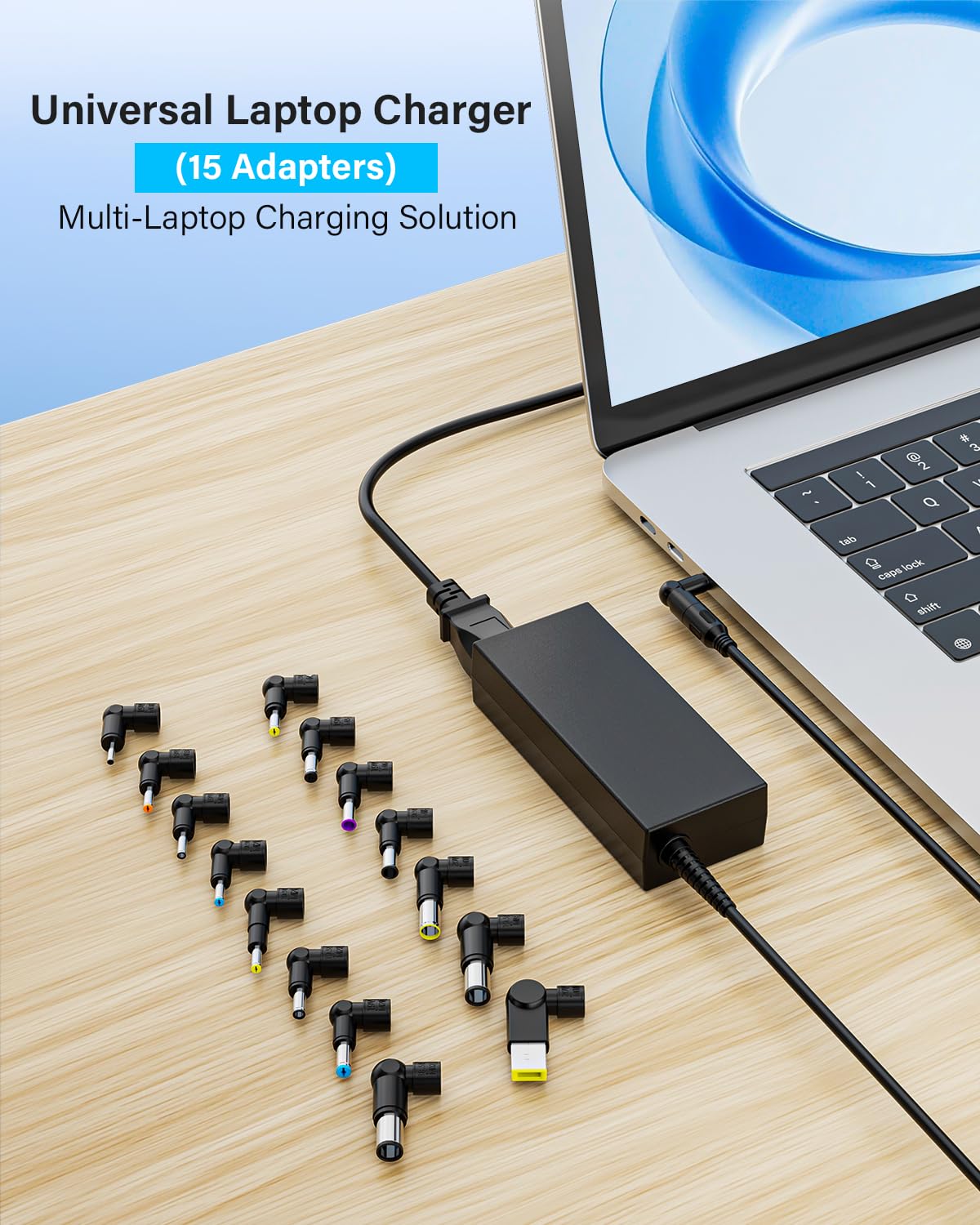 90W Universal Laptop Charger AC Adapter Compatible with Lenovo HP Dell ASUS Acer Samsung Sony Fujitsu Toshiba IBM Gateway Notebook Ultrabook Chromebook Latitude, Inspiron Pavilion Series — view 4