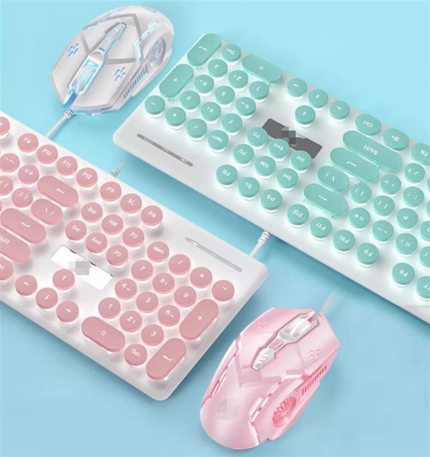 有線キーボード マウスセット レトロ風 丸型キーキャップ Amazon | レトロ風 キーボード マウスセット 有線ワイヤレスキーボード