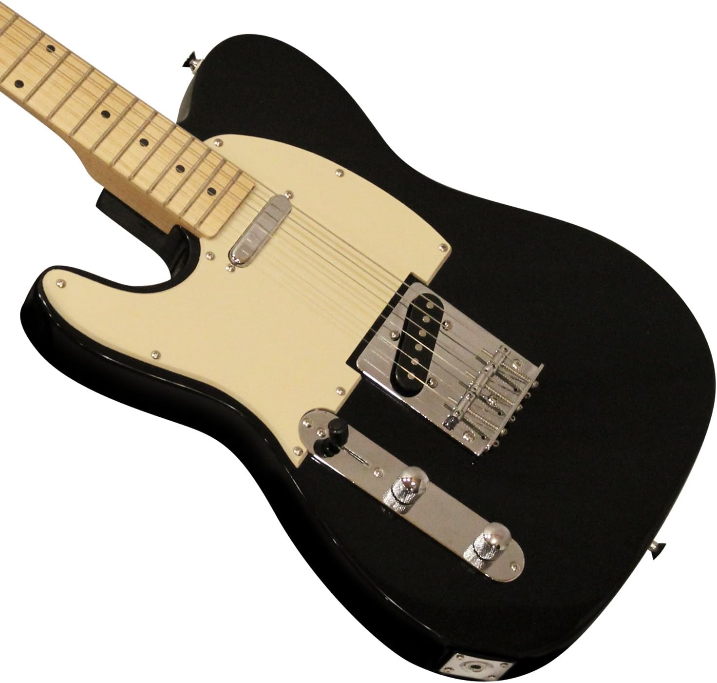 🛒 Flаѕh Sаlе Sawtooth ET Series Left Handed Electric Guitar Black w/Aged White pickguard, Guitar Instructional, Gig Bag, Picks, Strap and Tuner