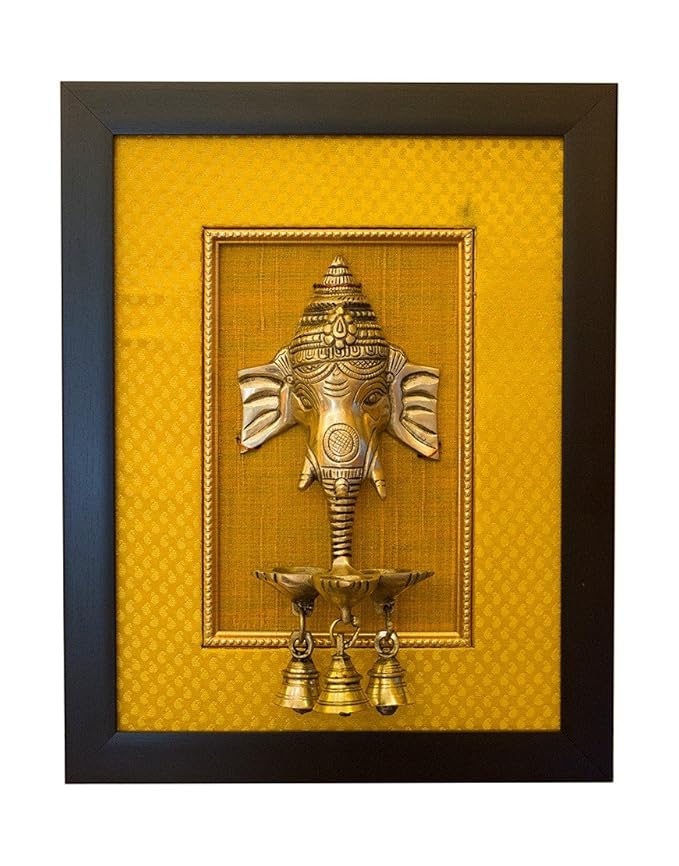 Rajasthan emporium and handicrafts Brass Wall Hanging Frame (37 x 30 x