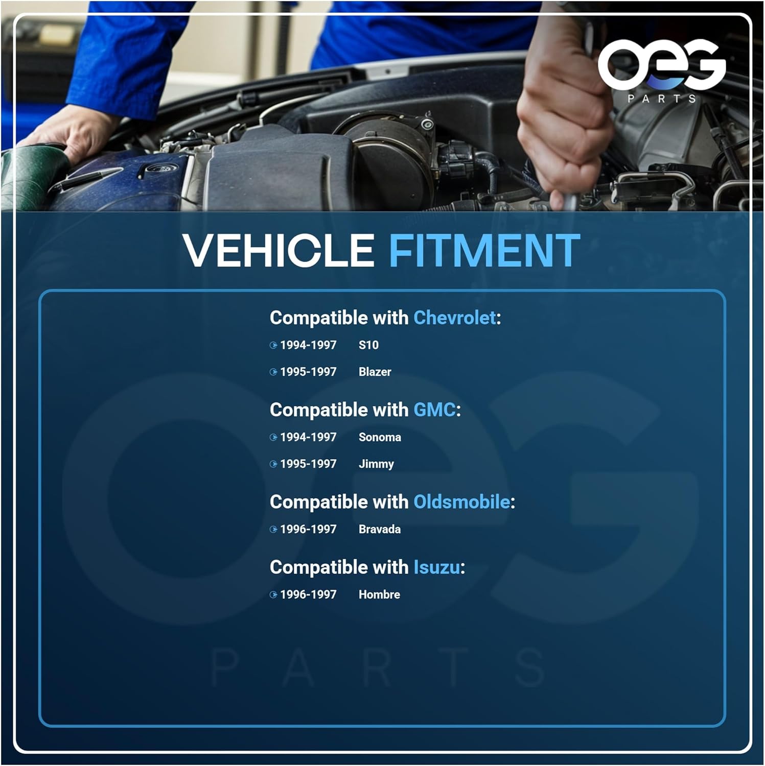 OEG Parts New Front Wiper Motor W/Pulseboard Module Compatible with Chevrolet Chevy Blazer, S10 & GMC Sonoma Jimmy 1994-1997, Replaces GM 12368695, 22121967