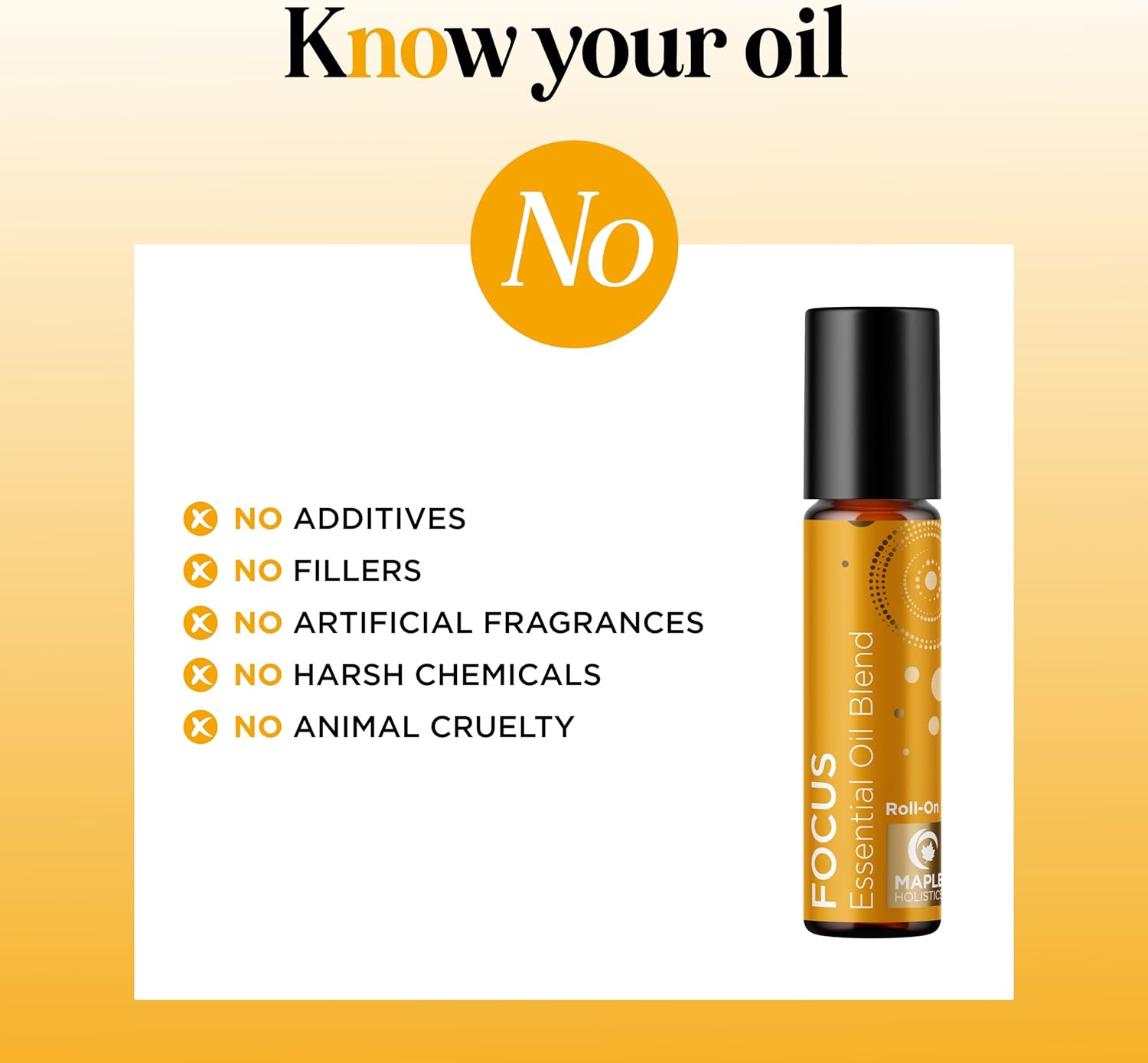 Focus Essential Oil Roll On - Aromatherapy Essential Oil Roller with Invigorating Pure Citrus and Mint Oils - Attention and Focus Essential Oil Blend with Eucalyptus Peppermint & Grapefruit (1 Pack) - Image 3