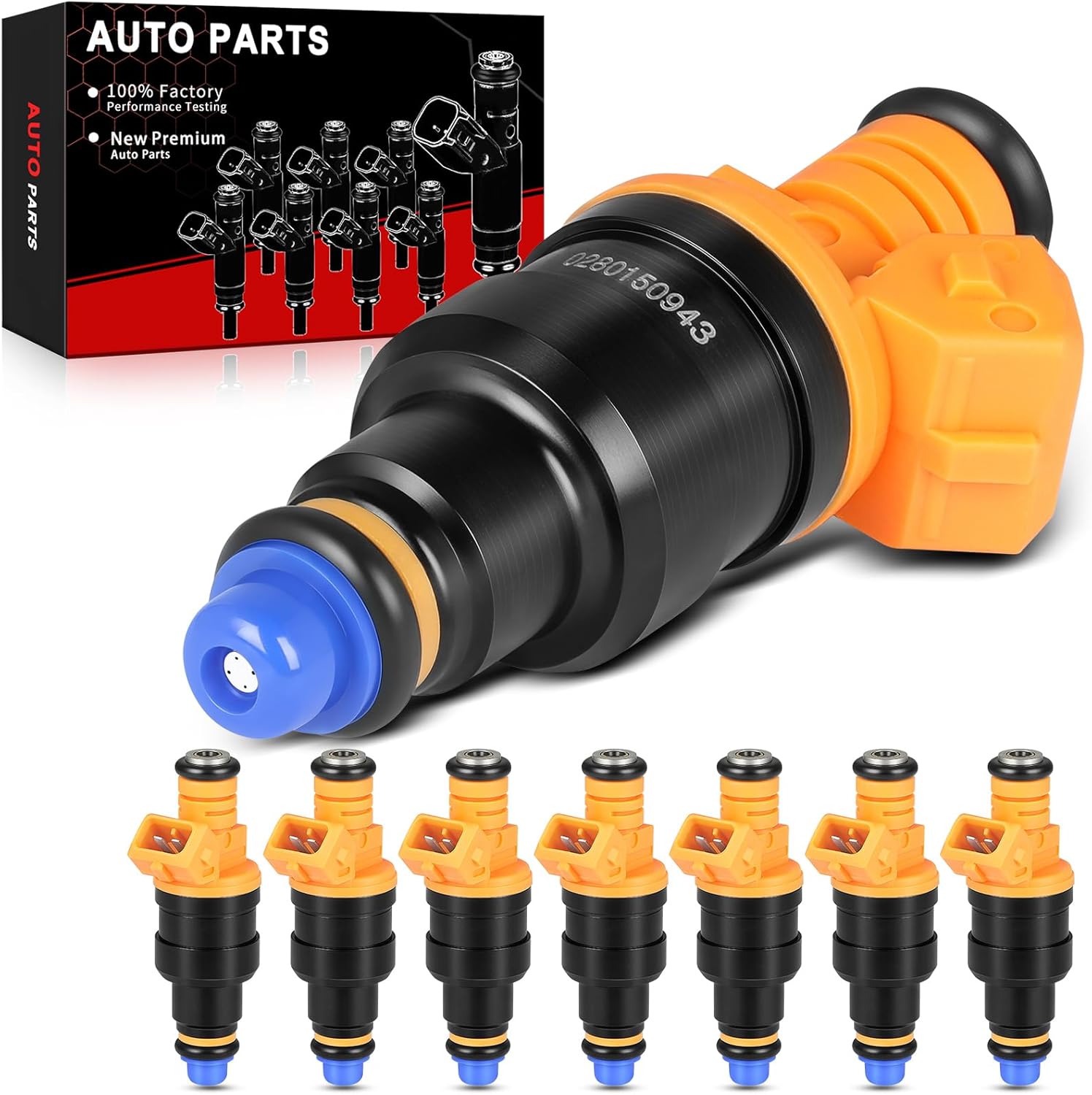 Fuel Injectors OE#0280150943 Fits for:-Ford F150 1997-2002 5.4L F250 1989-1999 for:-Mustang 1996-2004 Expedition 1997-2002, for:-Lincoln Navigator 1998-1999, 4.6L 5.0L 5.4L 5.8L V8 (8pcs)