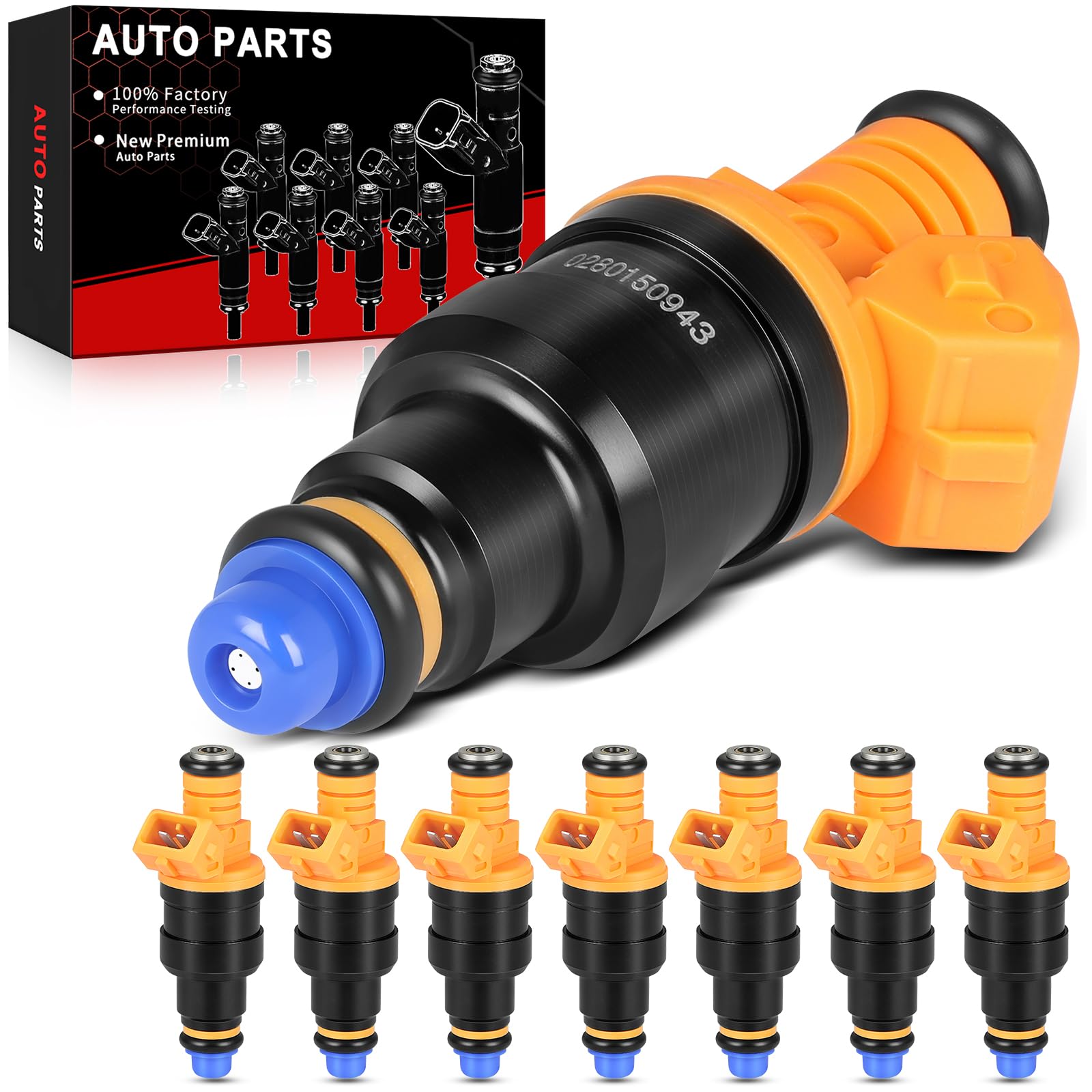 Photo 1 of AOTPAT Fuel Injectors OE#0280150943 Fits for:-Ford F150 1997-2002 5.4L F250 1989-1999 for:-Mustang 1996-2004 Expedition 1997-2002, for:-Lincoln Navigator 1998-1999, 4.6L 5.0L 5.4L 5.8L V8 (8pcs)