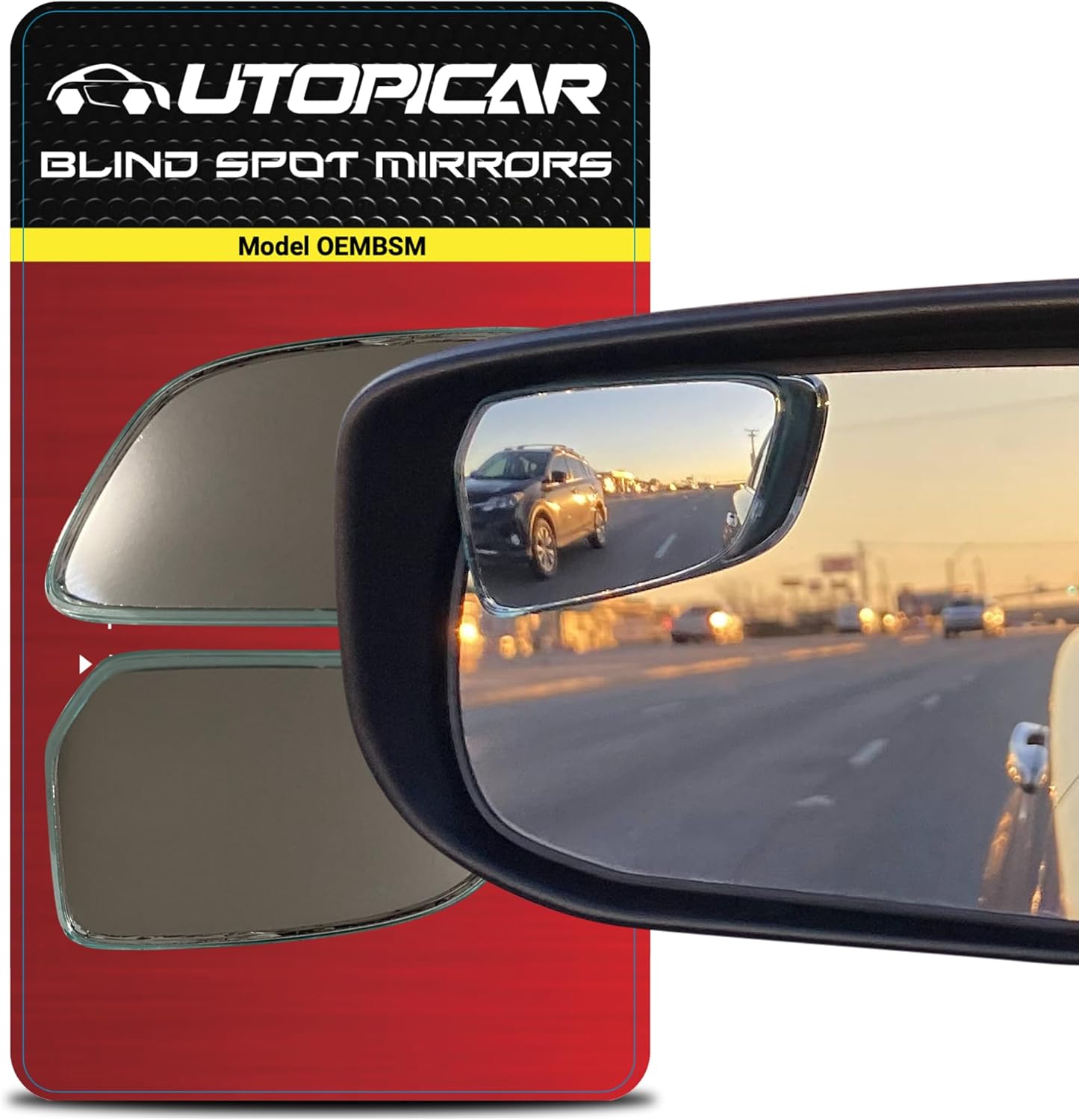 Utopicar Convex Blind Spot Mirrors 2 Pack OEM Car Side