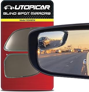 Utopicar Convex Blind Spot Mirrors 2 Pack - OEM Car Side Mirror Blindspot Eliminator Automotive Exterior Accessories - Adjustable Blind Spot Mirror - Universal Fit