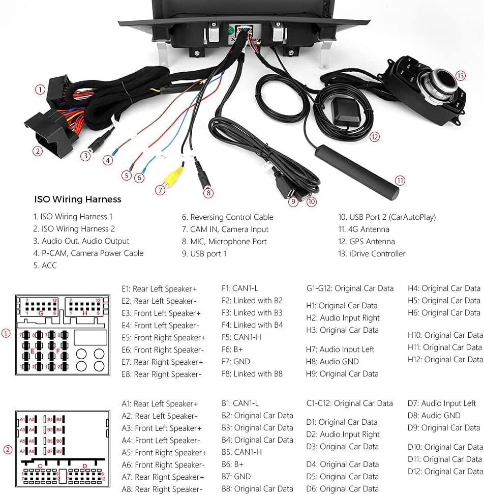 Miniatura 5 de 10.25" HD Android 12 reproductor de vídeo del coche Apple Carplay navegación GPS para BMW X1 E84 (2009-2015) sin pantalla original. Radio de