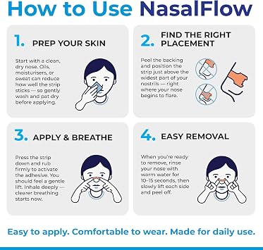 Nasal Strips Large 60 Pack, Nose Strips for Breathing, Snoring & Sleeping