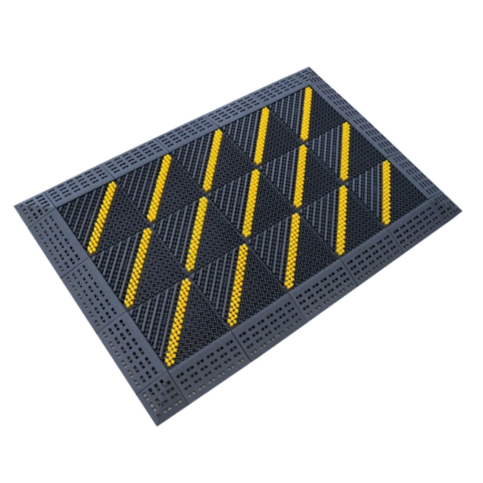 GTHTUHFD Interlocking Door Mat, Entry Doormats For Front Door Outdoor Entrance Door Mats,Interlocking Anti Fatigue Door Mat,Non-Slip,Waterproof 29.5X47.2 Inch,One Color-1 X 1 Cm
