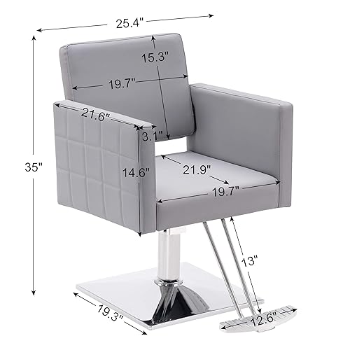Miniatura 10 de BarberPub Silla de salón de peluquería clásica para estilista Silla de peluquería hidráulica Equipo de spa de belleza 8821 (blanco puro)
