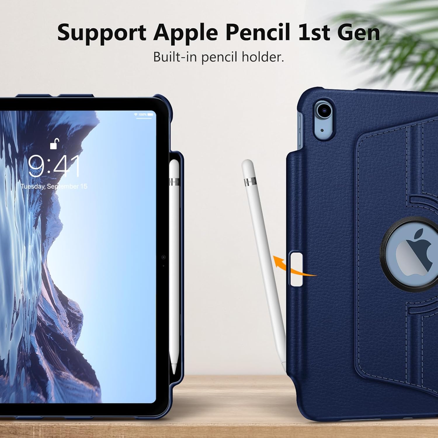 Fintie 360 Degree Rotating Case for iPad (A16) 11th Generation 11 Inch (2025), iPad 10th Generation 10.9 Inch (2022) + Protective Carrying Bag Sleeve for Apple Pencil (1st and 2nd Generation)