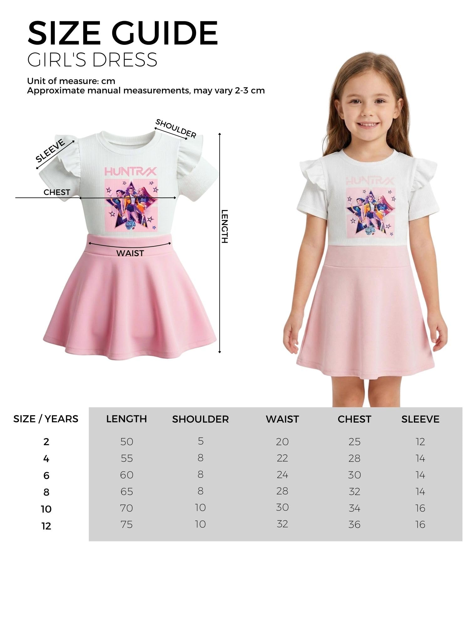 Vestido Niña K-Pop, con Estampado Idol. Moda Anime Infantil. Vestido de Manga Corta con Volantes y Falda Acampanada. Moda Casual de Verano para Niñas de 2 a 12 Años. — view 6