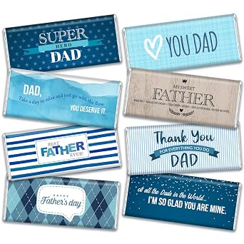 Father's Day Candy Gift Box - Milk Chocolate Bars(8 bars/box) By Just Candy