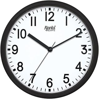Ajanta Clock Wall Clock for Home and Offices 9 Inches Wall Clock Wall Watch (Black_23 x 23 x 3 cm) Price In India