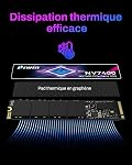 BIWIN Black Opal NV7400 SSD 1 To, Interface M.2 2280 NVMe PCIe Gen 4x4 avec HMB et Cache SLC, Vitesse de Lecture jusqu'à 7400 Mo/s, Disque SSD Interne pour Ordinateur Portable & Bureau & PS5
