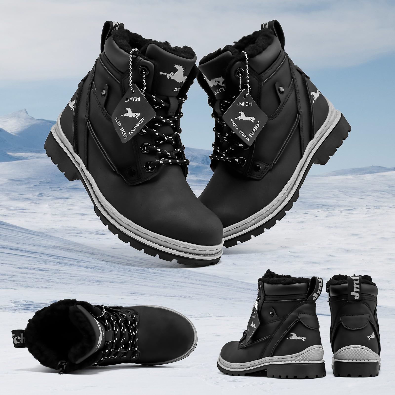 Chaussures de randonnée pour enfant - Chaussures d'hiver - Bottes de neige chaudes pour fille - Chaussures de trekking - Antidérapantes