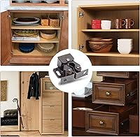 Vista 7 de Luomorgo Paquete de 24 cierres de doble rodillo con cierre de lanza para puerta de armario y armario, bronce antiguo