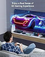 Vista 5 de Interruptor HDMI 5 en 1 salida 4K 60Hz, GANA HDMI Splitter Switcher con control remoto, concentrador de caja de interruptor HDMI 2.0 de aluminio