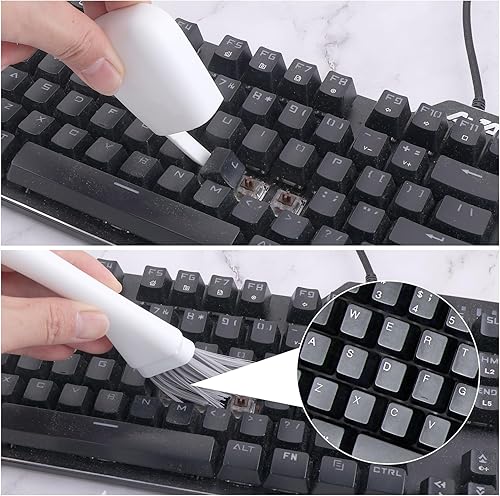 Miniatura 2 de TIESOME Juego de mini recogedor y cepillo, mini herramienta de limpieza para escoba pequeña y recogedor, mini sartenes para polvo con cepillo de