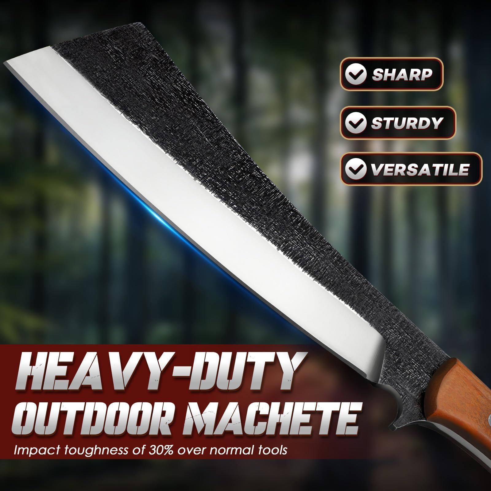 Freelander Coltello da Campeggio con Manico in Legno | Coltello Bushcraft Full Tang Coltello Sopravvivenza