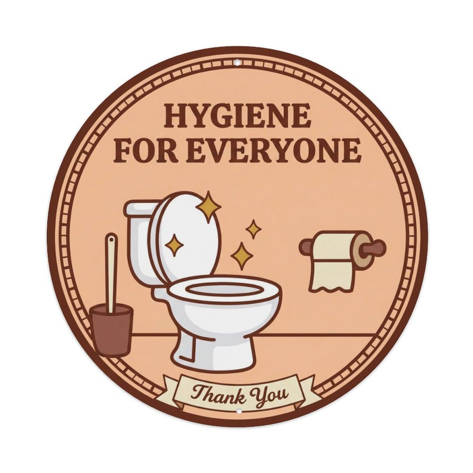Toilet Clean Bathroom Reminder Hygiene For Everyone Metal Tin Sign