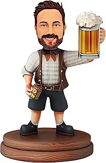 mydedor Oktoberfest Toys Decoration: Custom Bobblehead,Drinking Dad Bobblehead Figure Gift for Man Office Boss,Personalized Bobblehead for Oktoberfest Octoberfest Themed Party Decorations