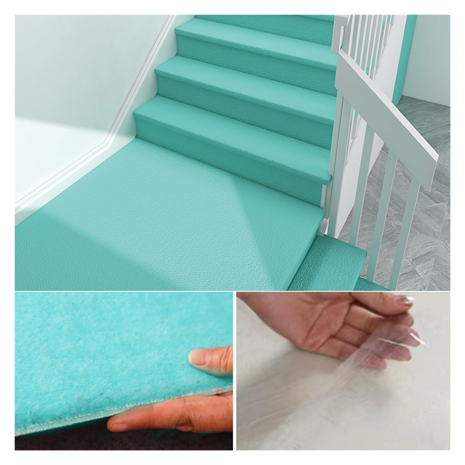 Alfombra antideslizante para escaleras autoadhesiva que elimina resbalones y ruidos en peldaños