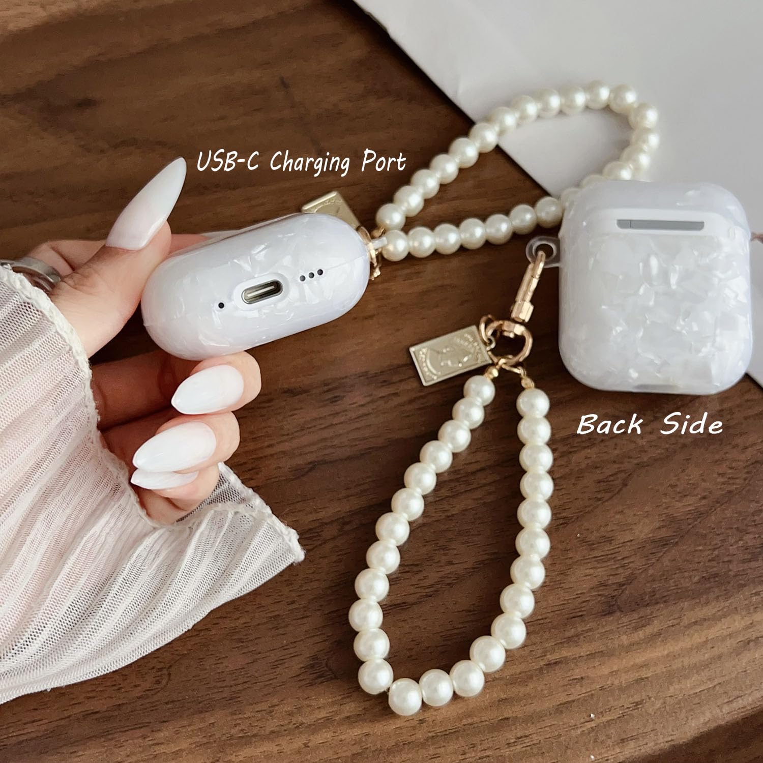 Amazon | かわいいグリッターAirpods 4ケースとAirPods 4 アクティブ