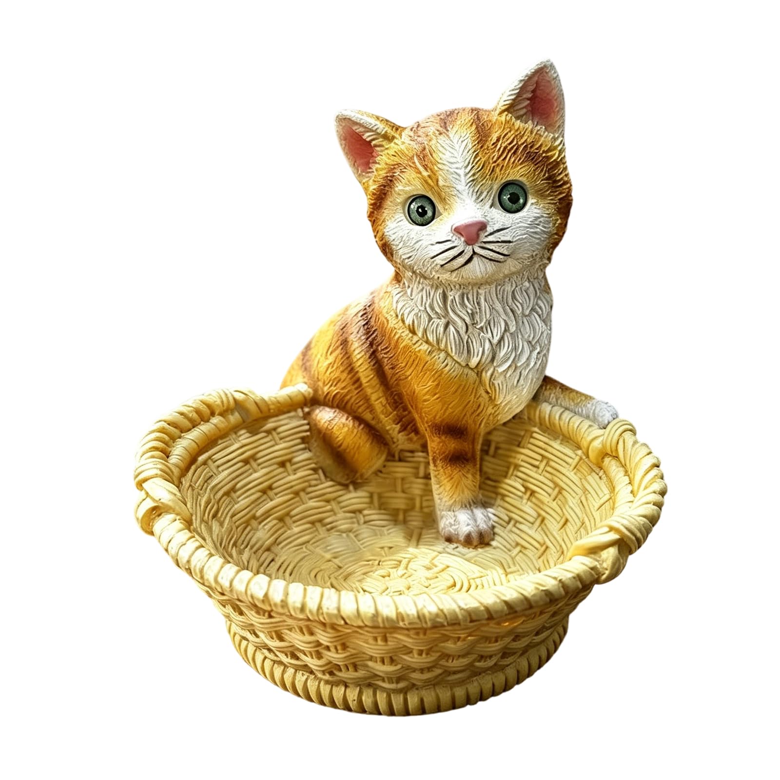 Desk Organizer Catchall Basket with Animal Figurine Accent, Decorative Coin Bowl for Tabletop and Daily Essentials Animal Figurine Catchall Basket Entryway Tabletop Storage Decorative Coin Holder Bowl