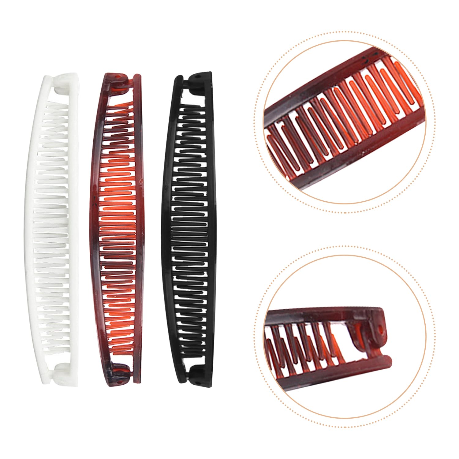 Luckious Brand 6 Pieces Banana Hair Clip Set: Versatile Hair Accessories for Effortless Styling - Image 3