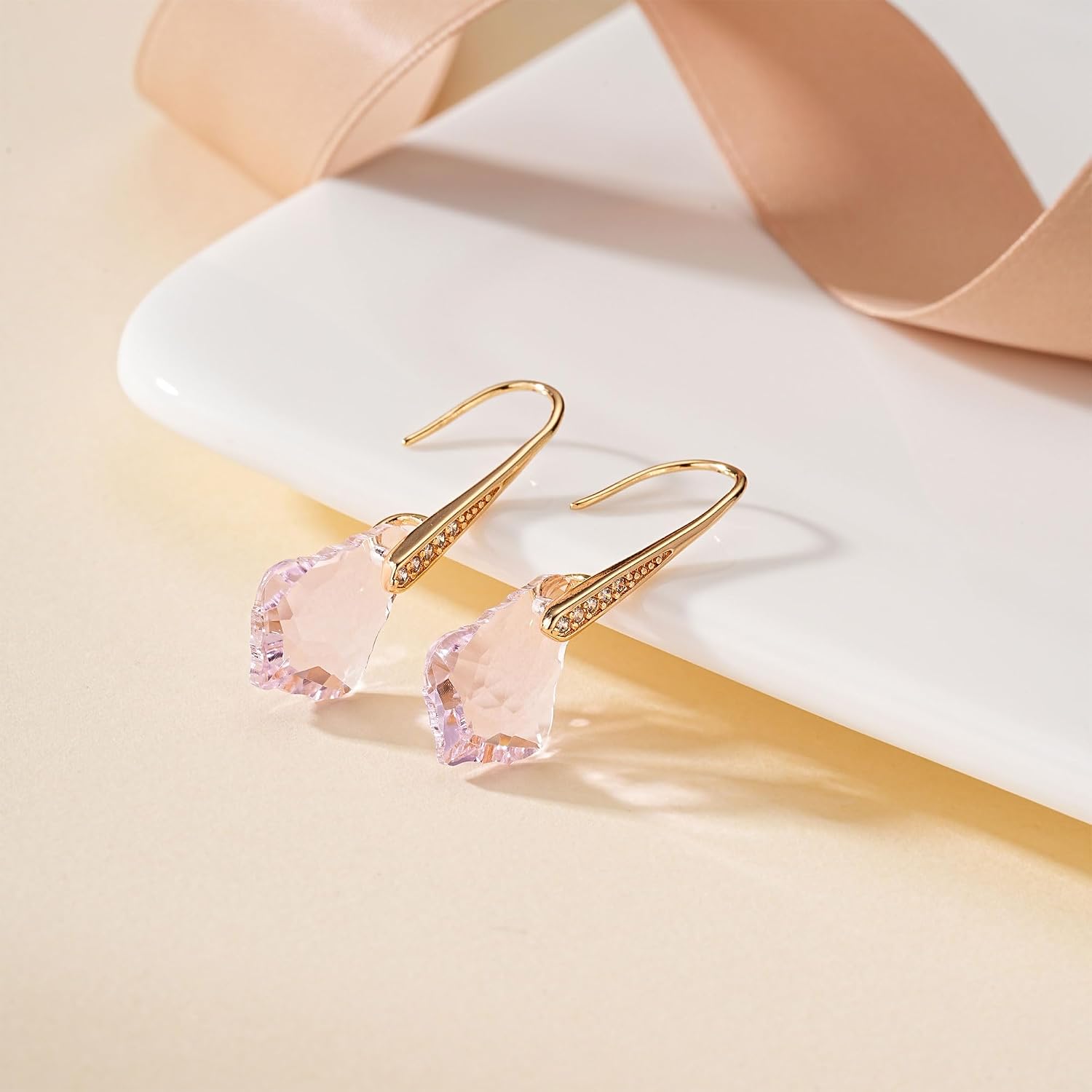 EVEVIC Austrian Crystal Baroque Drop Earrings for Women image 5