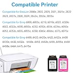 67XL Ink Cartridges Compatible for HP 67 Ink Cartridges Combo Pack Black Color Fit for Deskjet 2855e 4255e 2700 2755e 2734e 2842e 4255e 2723e 4155e 2742e 4100 Envy 6455e 6055e 6000 Printer