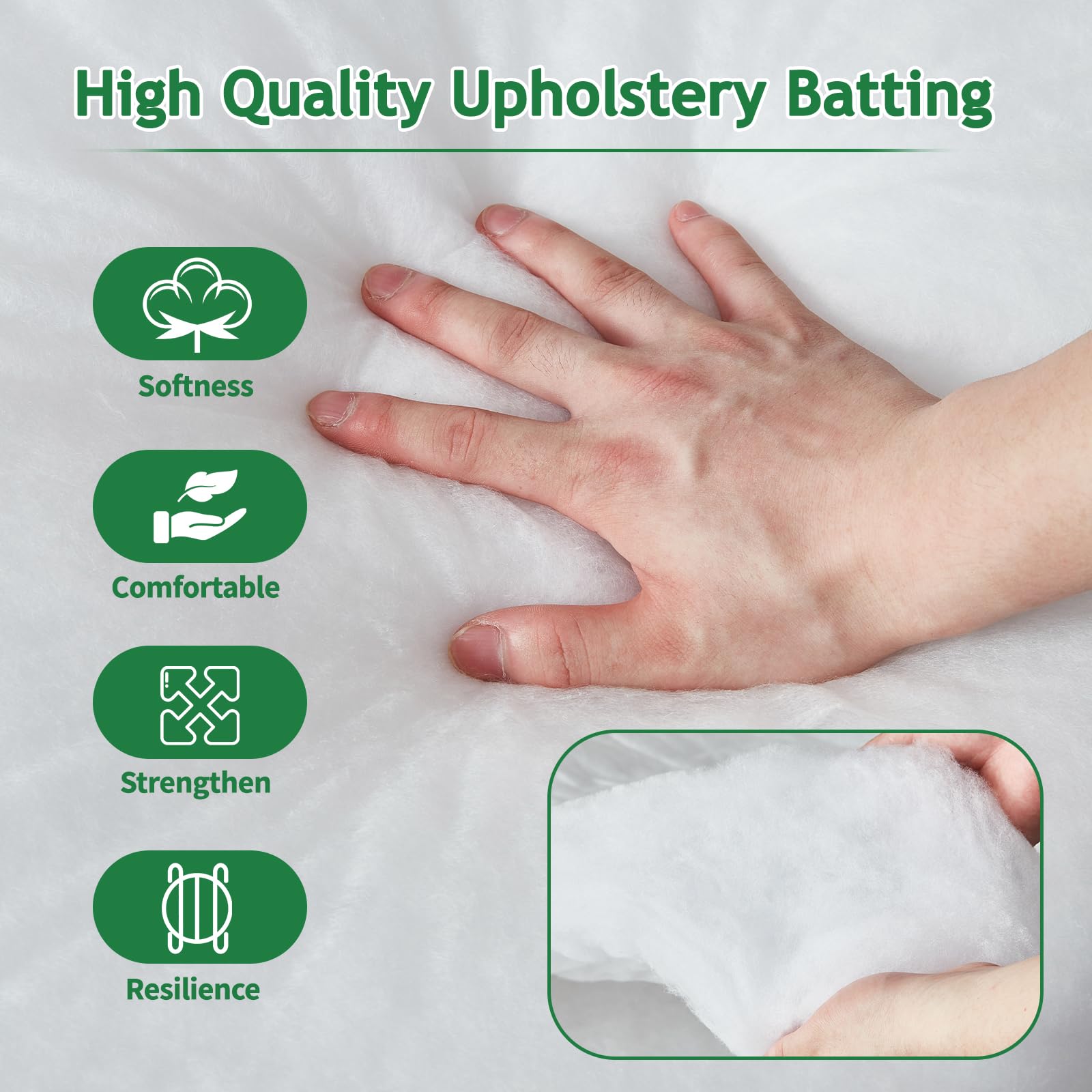 Dacron Polyester Upholstery Batting - Restore Cushions! -3