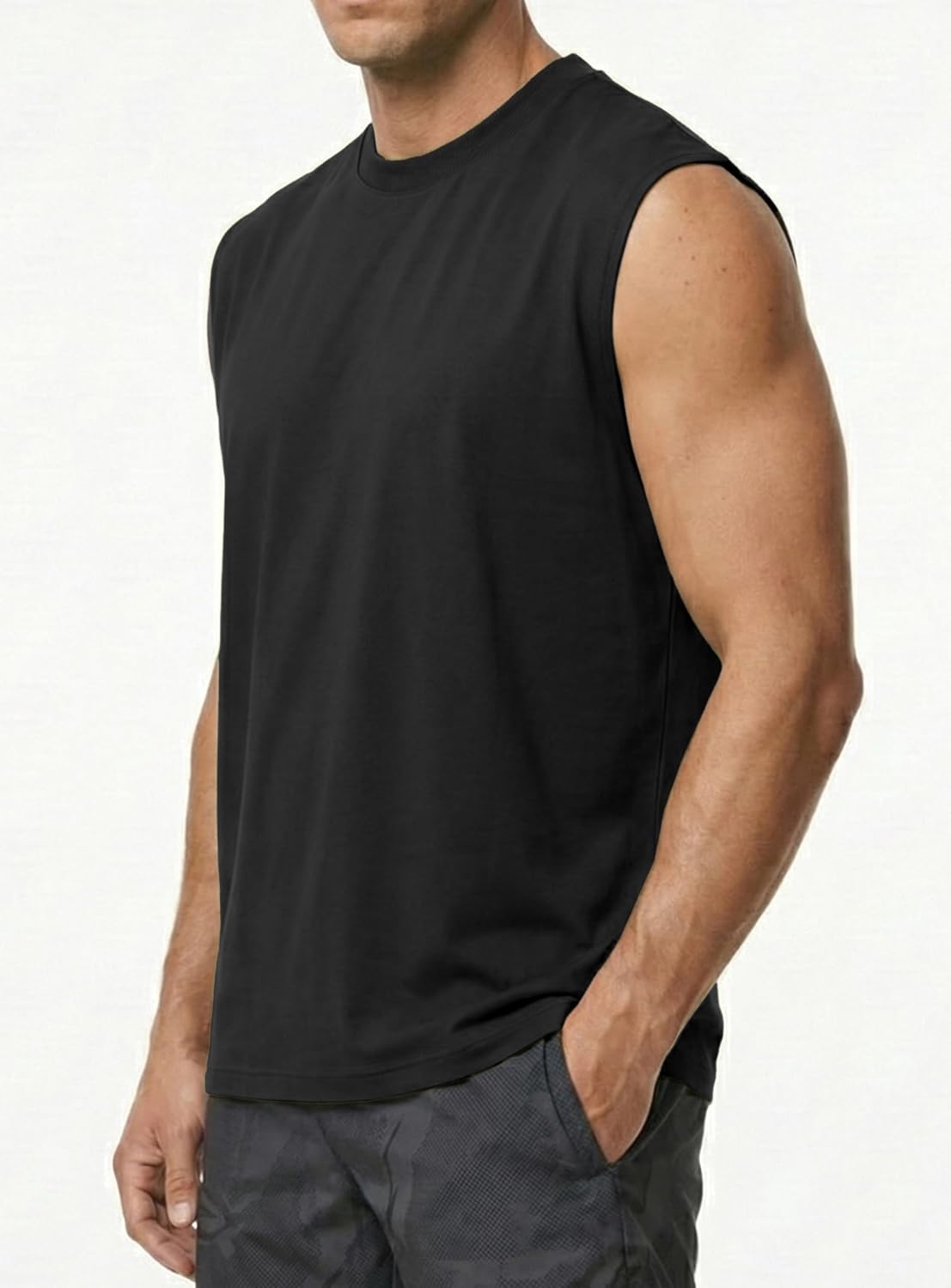 Men's Cotton Sleeveless Muscle Tank Top image 4