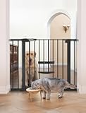 Babelio New Version Baby Gate with Cat Door Adjustable, 29-40