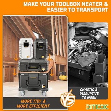Heavy Duty Metal Tool Box Dolly for ToughBuilt StackTech
