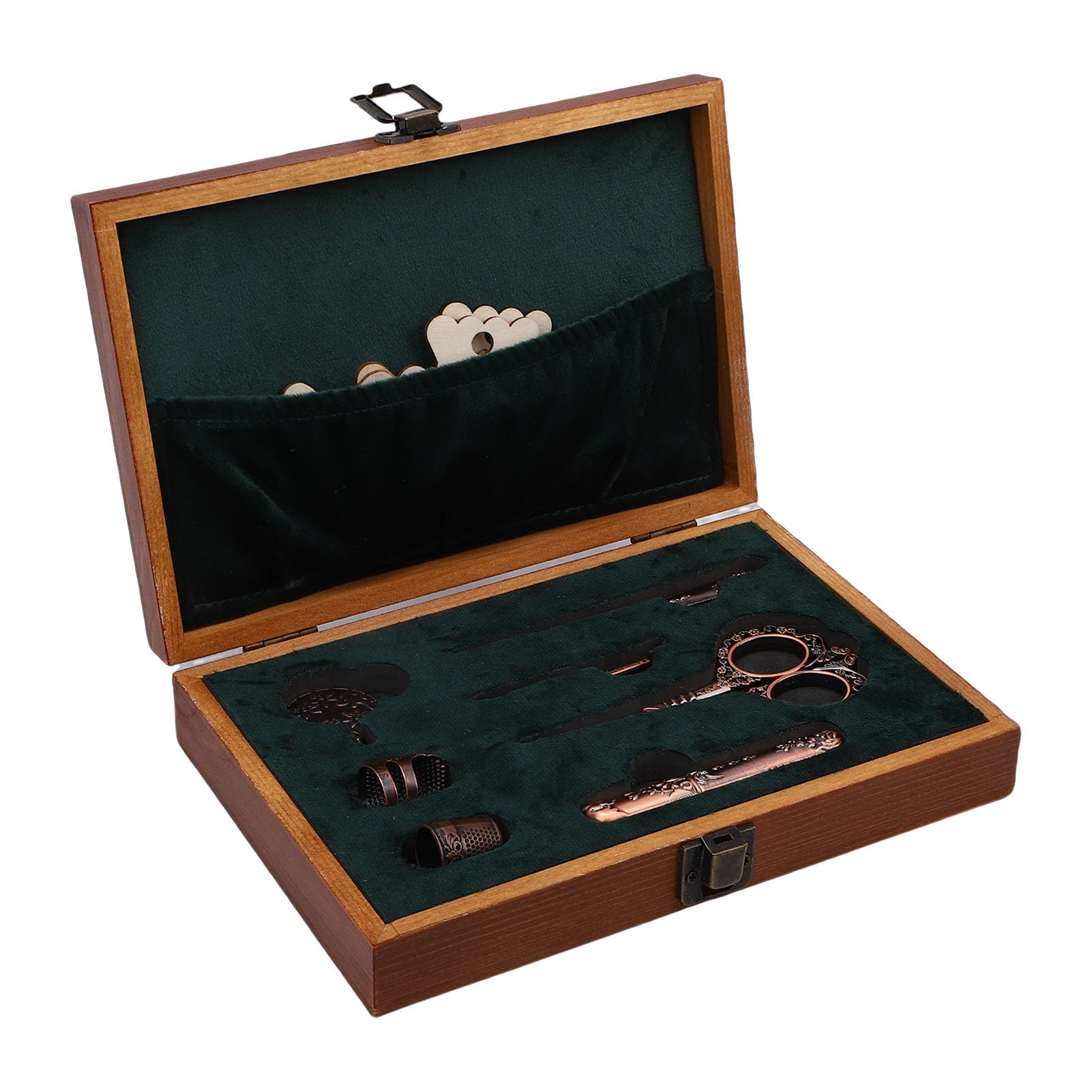 Tnfeeon Nähset, Nähprojekt-Sets, Wickelbretter, Fingerhut, Ahle, Einfädler mit Aufbewahrungsbox, Vintage-Stickerei Zum Nähen, Stricken, Kreuzstich, Quilten, Erwachsene, Anfänger, Nähen