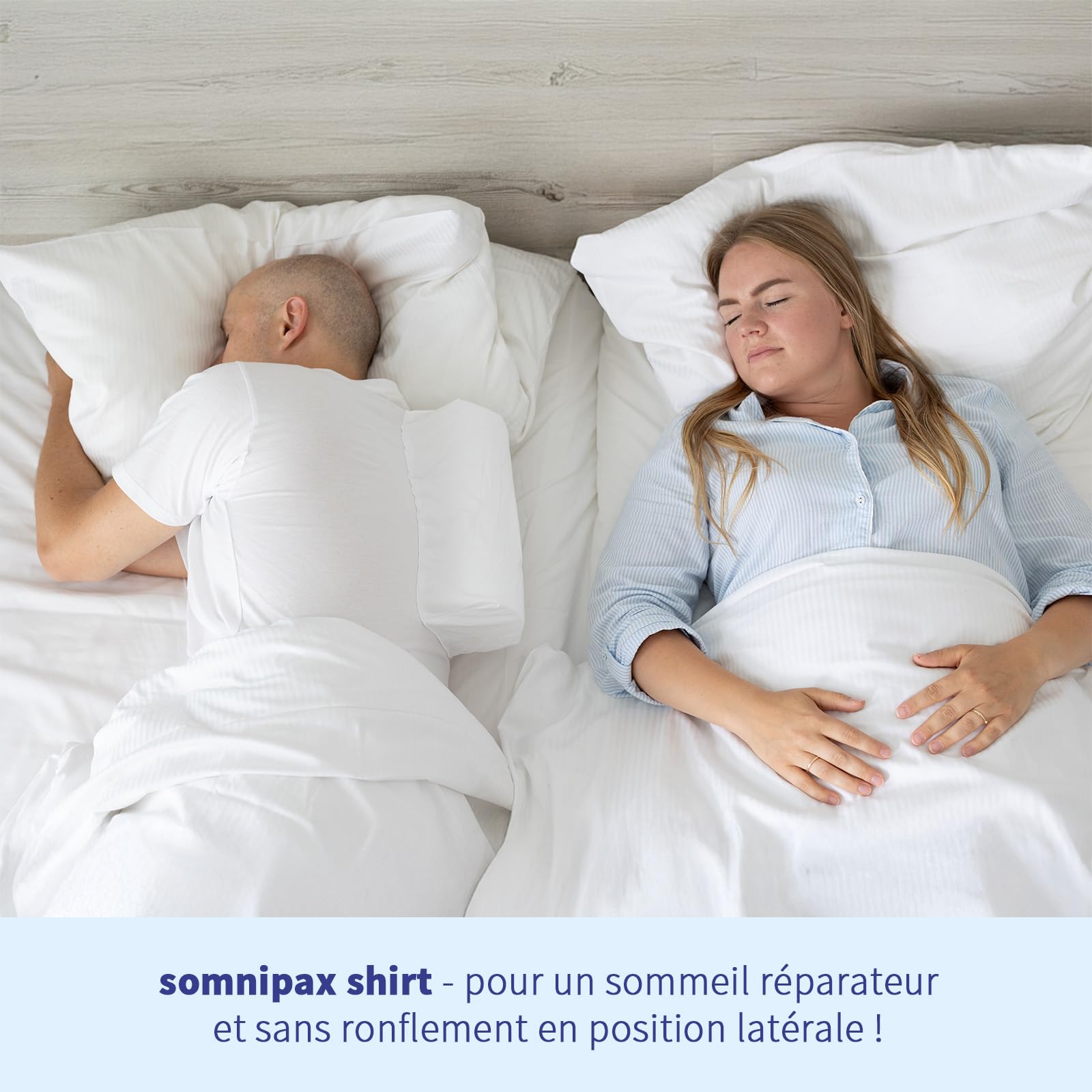 T-shirt de rechange (t-shirt uniquement, sans rouleau ou coussin d'air) – 100 % coton biologique, convient pour les variantes standard et confortables, pour homme, taille