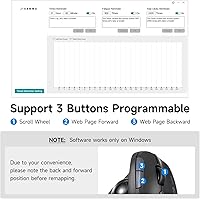 Vista 5 de SANWA Ratón de Trackball vertical, 2.4G inalámbrico+mouse ergonómico Bluetooth, botones silenciosos programables, 3 DPI, control preciso del pulgar