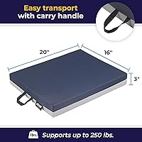 Vista 6 de Cojín para protección de la piel gel "E" para silla de ruedas, de Drive Medical, 14894, Azul oscuro, 1, 1