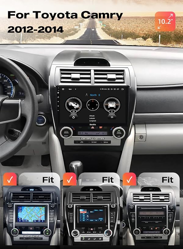 Dasaita 10.2" Android 13 Car Stereo for Toyota Camry 2012 2013 2014 - Wireless CarPlay & Android Auto, 6GB RAM 64GB ROM, 5G WiFi/4G LTE, QLED Touchscreen, GPS Navigation, Bluetooth 5.0, Fast Boot by dasaita - Image 2