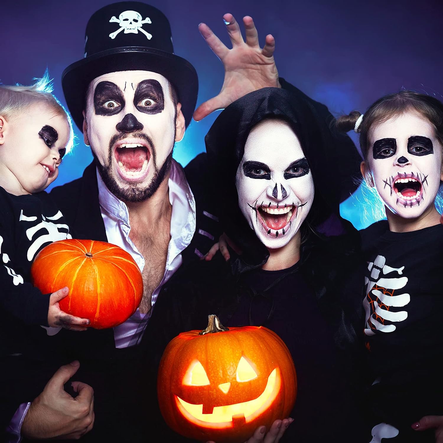 BOBISUKA Black Face and Body Paint,Professional Oil Based Cream Paint Palette For Halloween Cosplay Party Clown Stage Sfx Makeup - Non Toxic For Adults & Kids (Large 70g/2.46oz) : Beauty & Personal Care