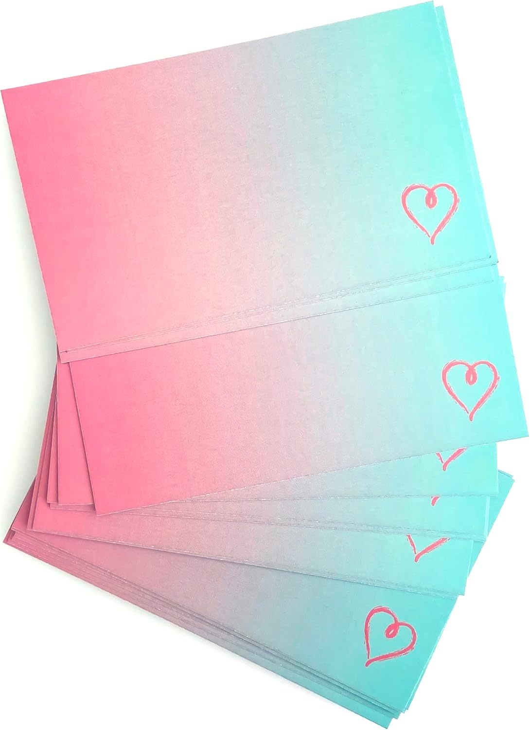 RXBC2011 100 Little Thank You Cards Gold Heart Design Bulk Thank you Notes for All Occasions 3.5 x 2 Inch Multicolor - Image 9