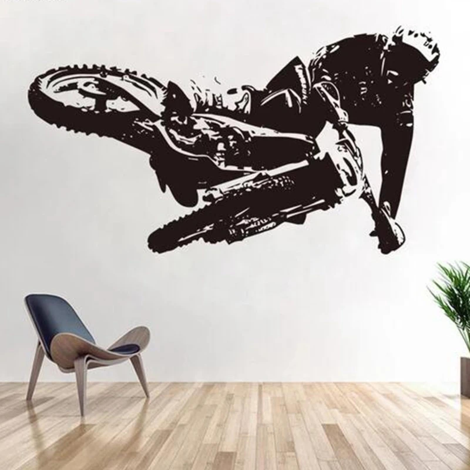 WEIMEIJIE Mountain Bike Bedroom wall Stickers for Boys' Rooms, Home Living Room Stickers, Bicycle Art Decals