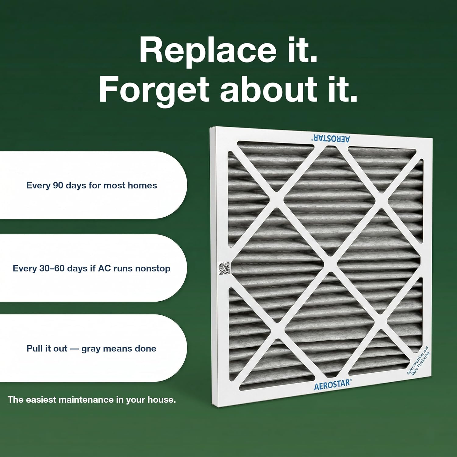 Aerostar 10x20x1 MERV 13 Pleated Air Filter, Allergen and Bacteria Defense (6 Pack), Actual Size: 9.5x19.5x0.75